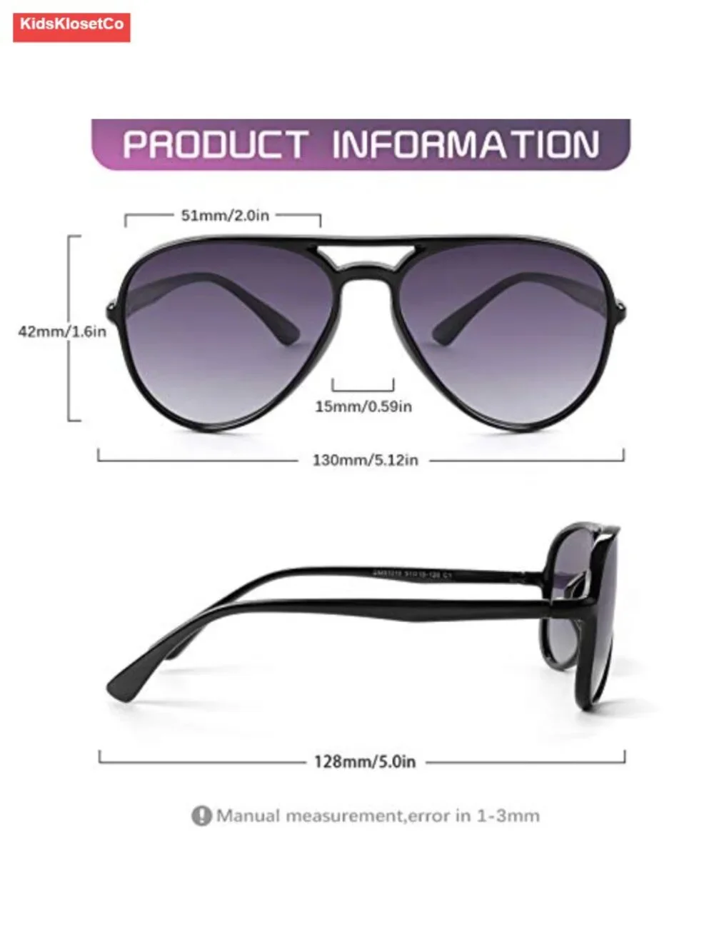 Kids Polarized Sunglasses for Girls Boys Aviator Toddler UV400 Protection